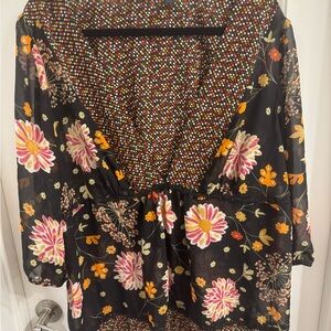 Avenue Plus Size 18/20 Multicolor Floral Top